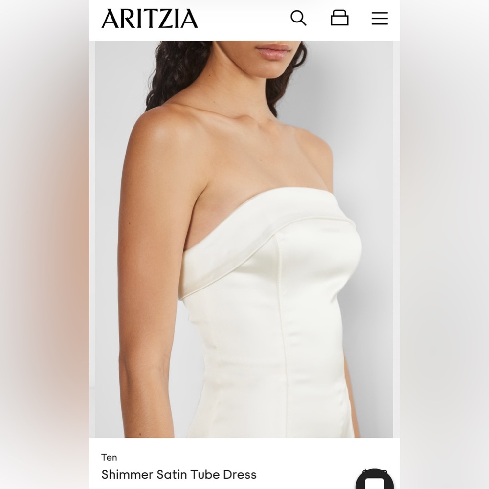 NWT Aritzia Sunday Best shimmer tube ldress size 8 - Picture 9 of 13